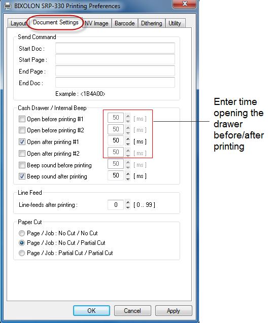 How to automatically open the cash drawer when Print bill for guests? cukcukv3en